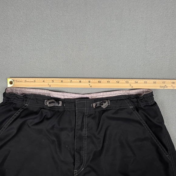 VINTAGE Gap Pants Womens Large Black Pink Baggy Paratrooper Wide Leg Floral 90s - Picture 3 of 16